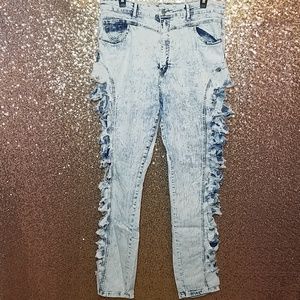 High Waisted Distressed Jeans